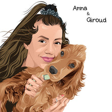 Φόρτωση εικόνας στο εργαλείο προβολής Συλλογής, Πορτραίτο Δικό Σας μαζί με το Κατοικίδιο σας - Πόστερ με κάδρο