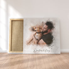 Φόρτωση εικόνας στο εργαλείο προβολής Συλλογής, Πορτραίτο Δικό Σας μαζί με το Κατοικίδιο σας - Νερομπογιά