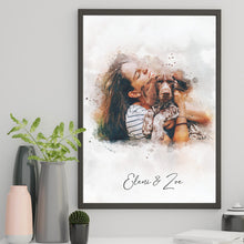 Φόρτωση εικόνας στο εργαλείο προβολής Συλλογής, Πορτραίτο Δικό Σας μαζί με το Κατοικίδιο σας - Νερομπογιά