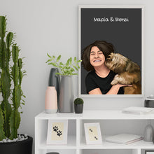 Φόρτωση εικόνας στο εργαλείο προβολής Συλλογής, Πορτραίτο Δικό Σας μαζί με το Κατοικίδιο σας - Πόστερ με κάδρο